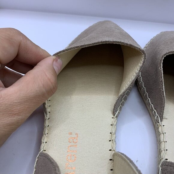Macarena Flats Women's EU 40 US 9 Tan Suede Slip On Espadrille Shoes - Picture 6 of 9